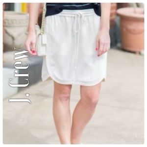 J. Crew Cream Colored Lined Skirt Drawstring Waist